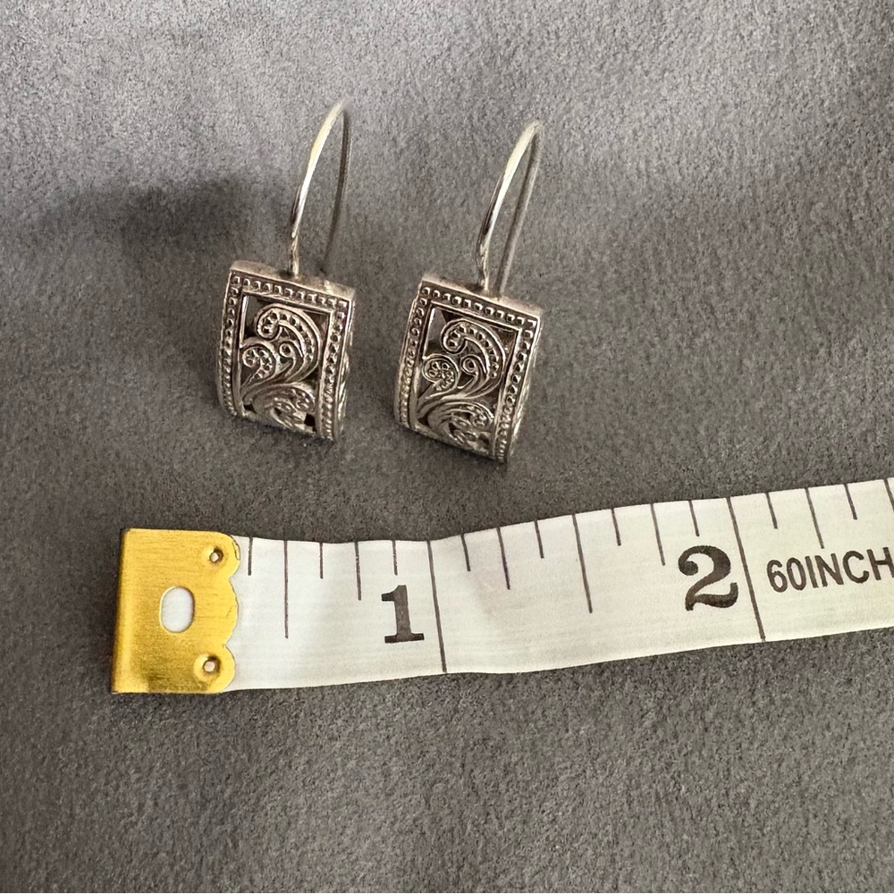 Silpada Silver Ornate Earrings